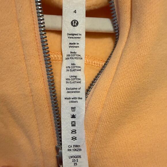 Lululemon Women’s 4 Cropped Scuba Full Zip Hoodie - Picture 2 of 3